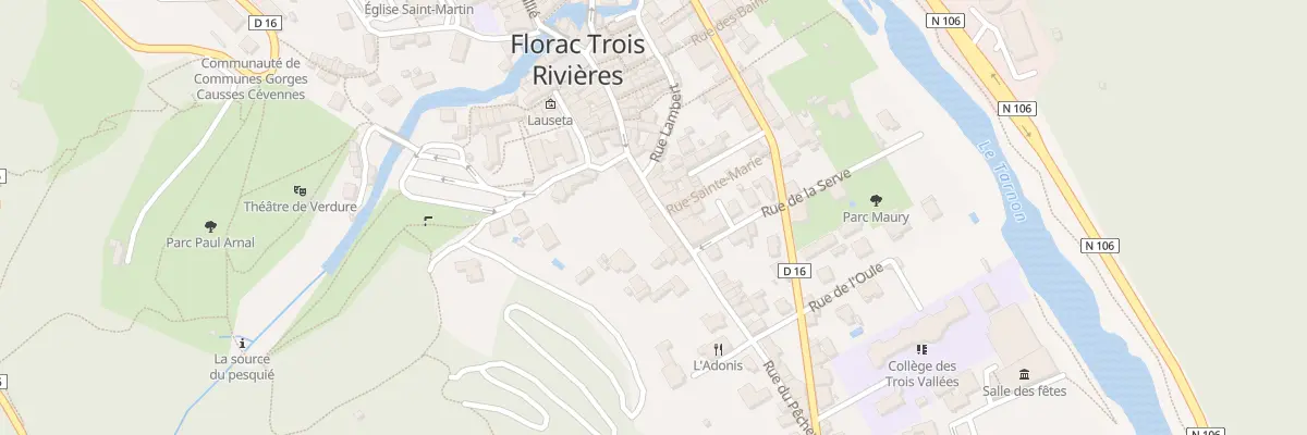 Plan du 32 Rue du Pêcher à Florac Trois Rivières