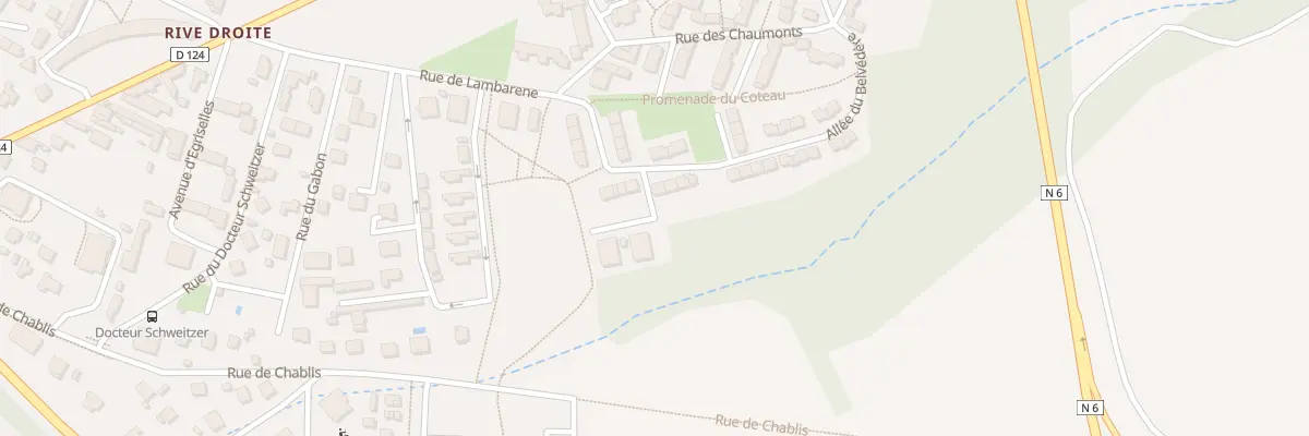 Plan du 2 All du Belvédère à Auxerre