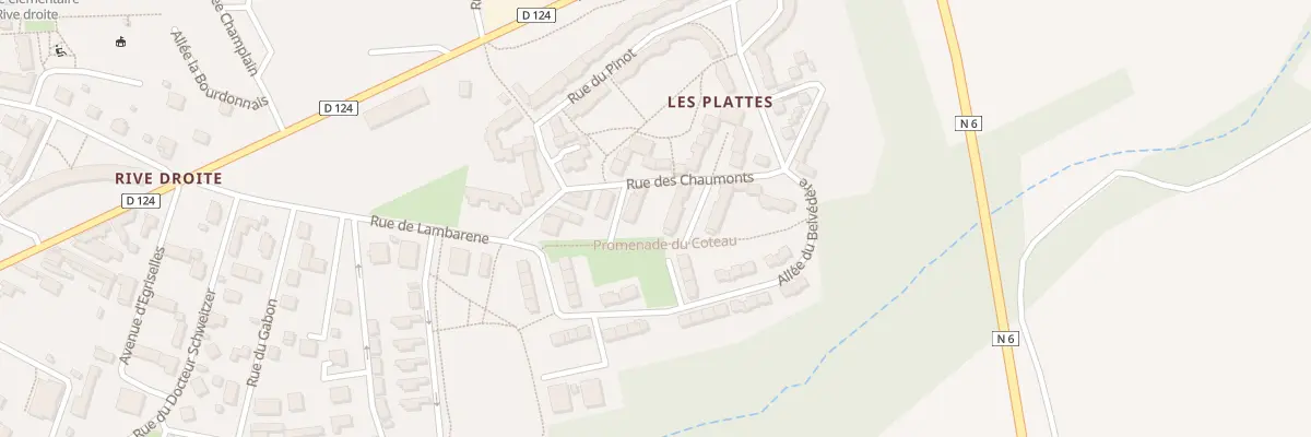 Plan du 1 All des Creusis à Auxerre