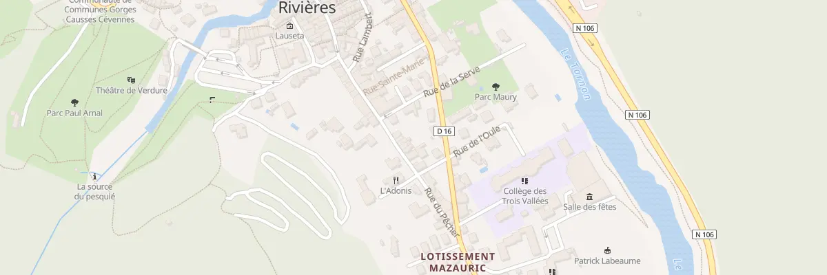 Plan du 35 Rue du Pêcher à Florac Trois Rivières