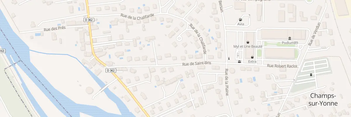 Plan du 17 Rue de St Bris à Champs-sur-Yonne
