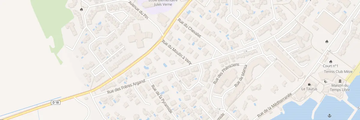 Plan du 9 Rue du Moulin à Vent à Mèze