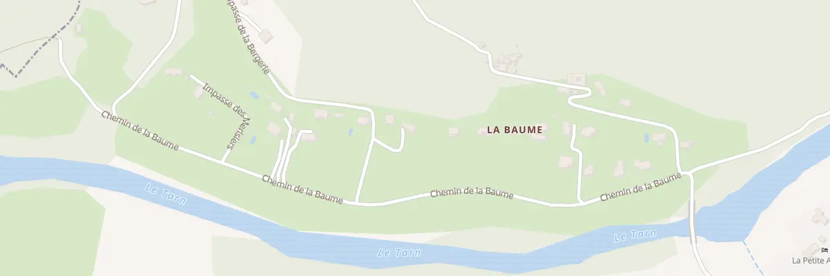 Plan du 5239 La Baume à Bédouès-Cocurès