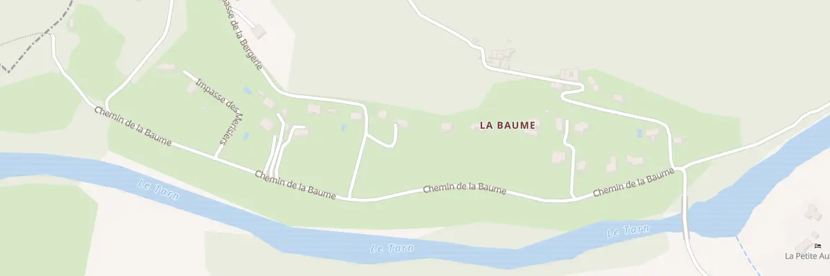 Plan du 5239 La Baume à Bédouès-Cocurès