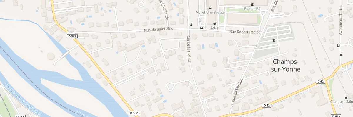 Plan du 11 Rue de la Plaine à Champs-sur-Yonne