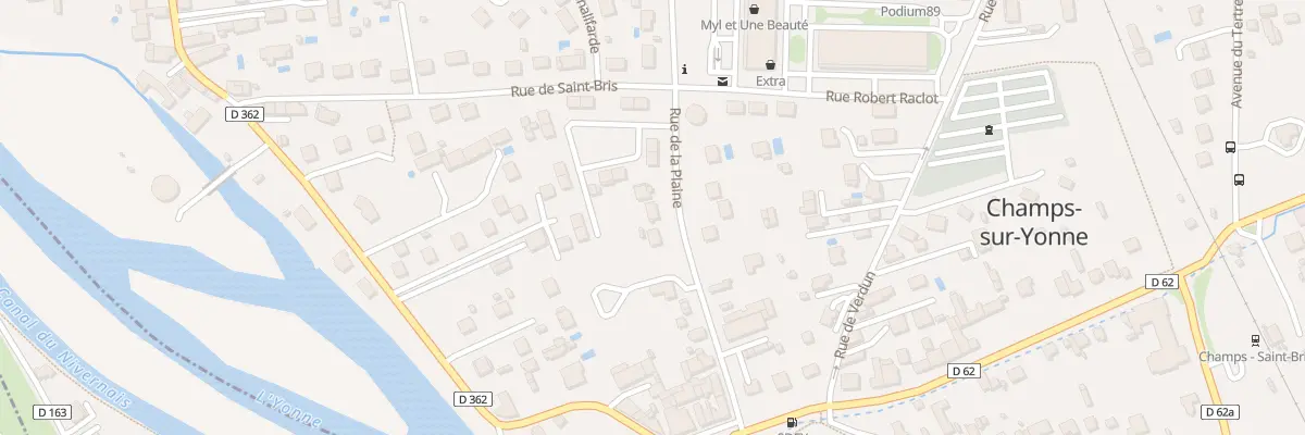 Plan du 9 Rue de la Plaine à Champs-sur-Yonne