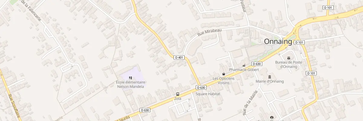Plan du 3 Rue Emile Zola à Onnaing