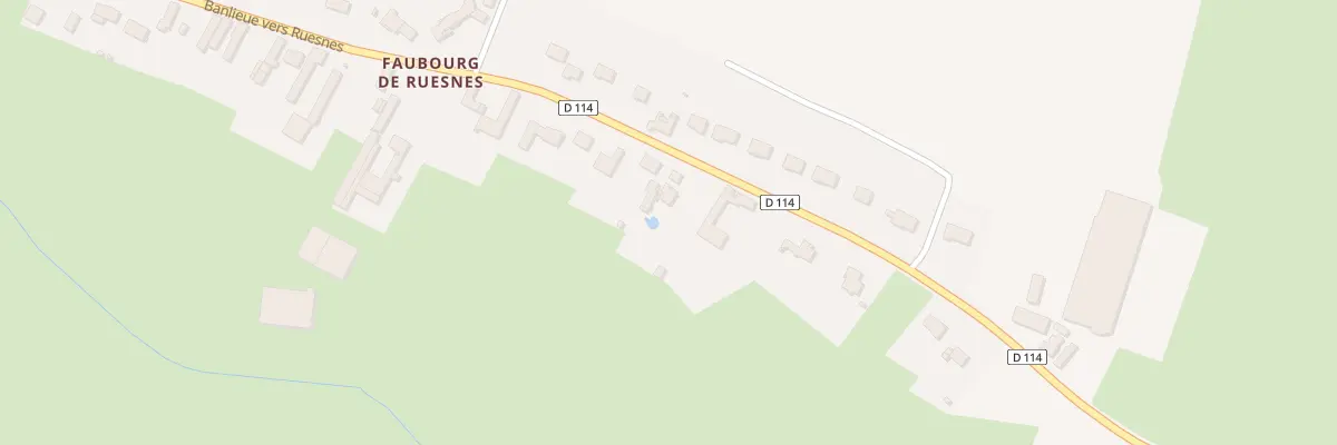 Plan du 61 Banlieue Vers Ruesnes au Quesnoy