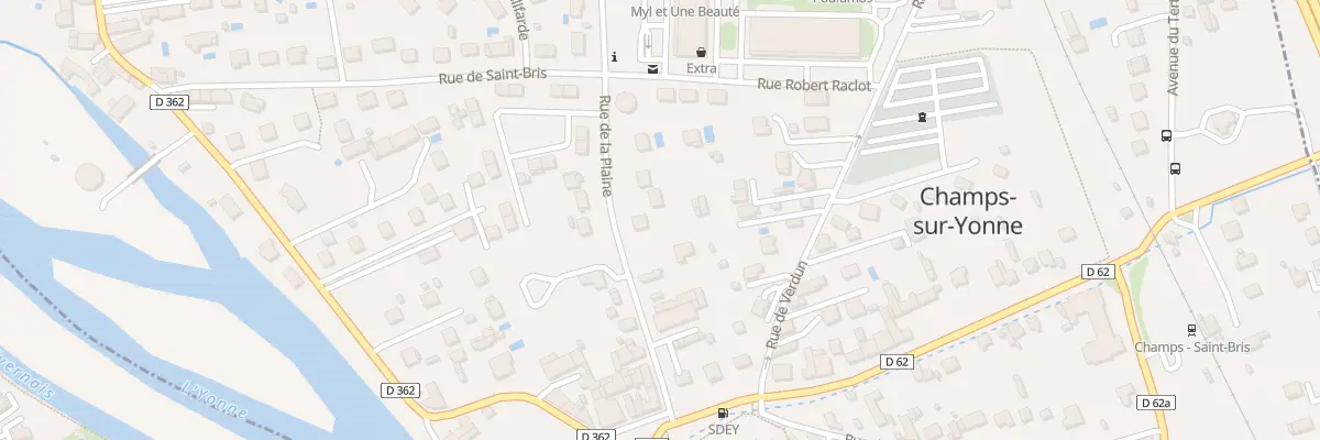 Plan du 8 Rue de la Plaine à Champs-sur-Yonne