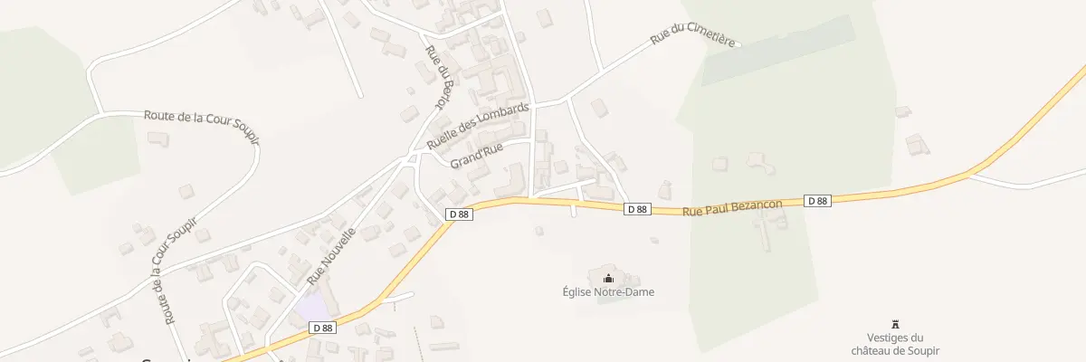 Plan du 1 Pl de l’Eglise à Soupir