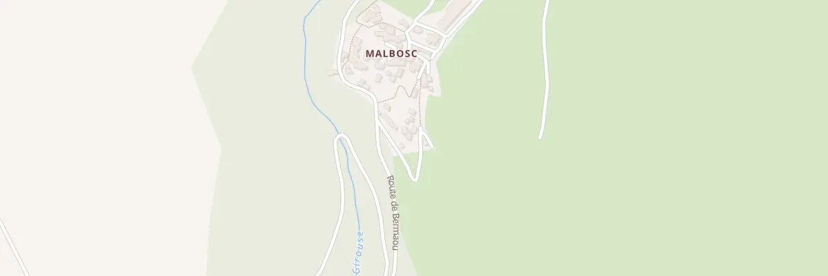 Plan du 5053 Malbosc aux Bondons