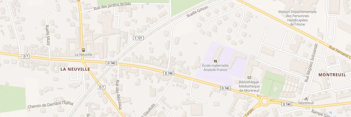 Plan du 22 Rue Gabriel Péri à Laon