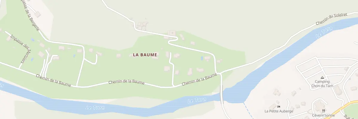 Plan du 5245 La Baume à Bédouès-Cocurès