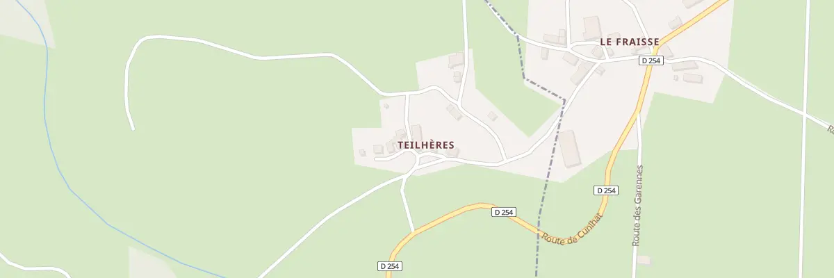 Plan du 5340 Teilhères à Tours-sur-Meymont