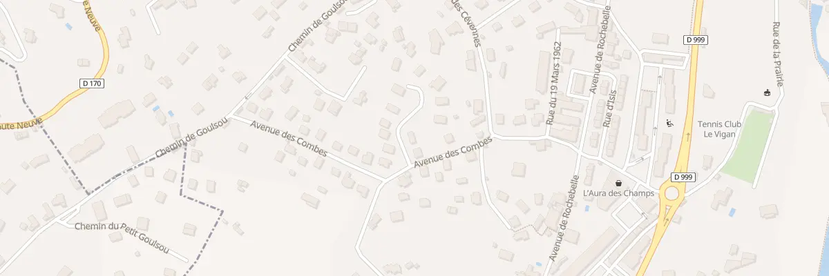Plan du 8 Av des Combes au Vigan