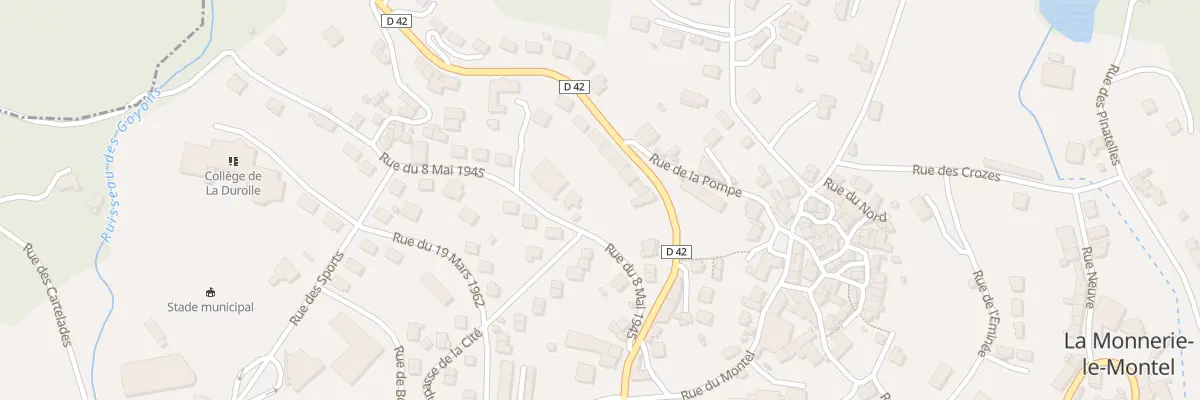 Plan du 12 Rue du 11 Novembre à La Monnerie-le-Montel