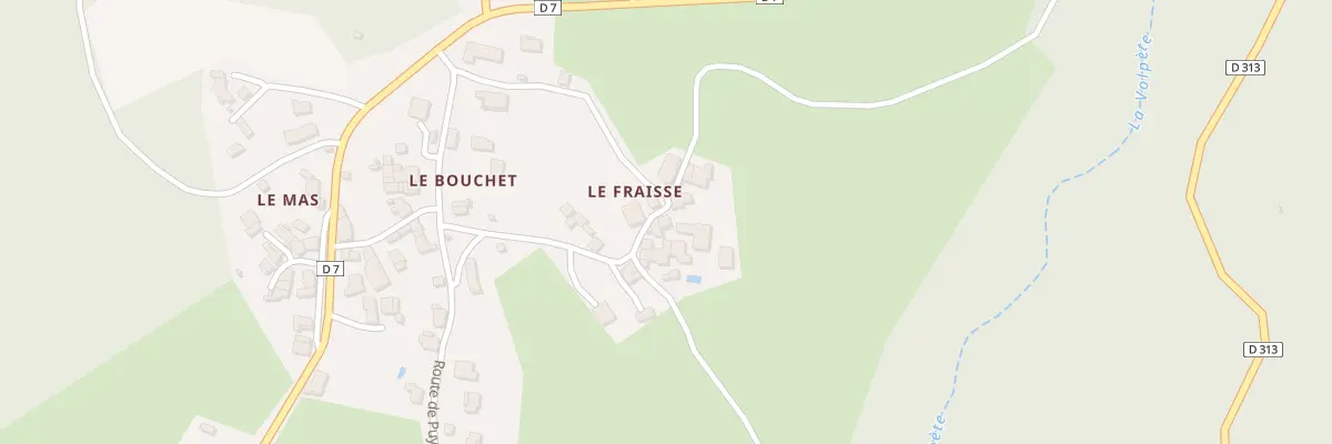 Plan du 5306 Le Fraisse à Vollore-Ville