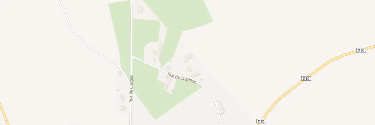 Plan du 5 Rue de Chatillon à Ronchères