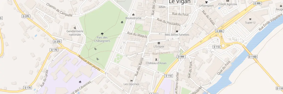 Plan du 8 Rue des Barris au Vigan