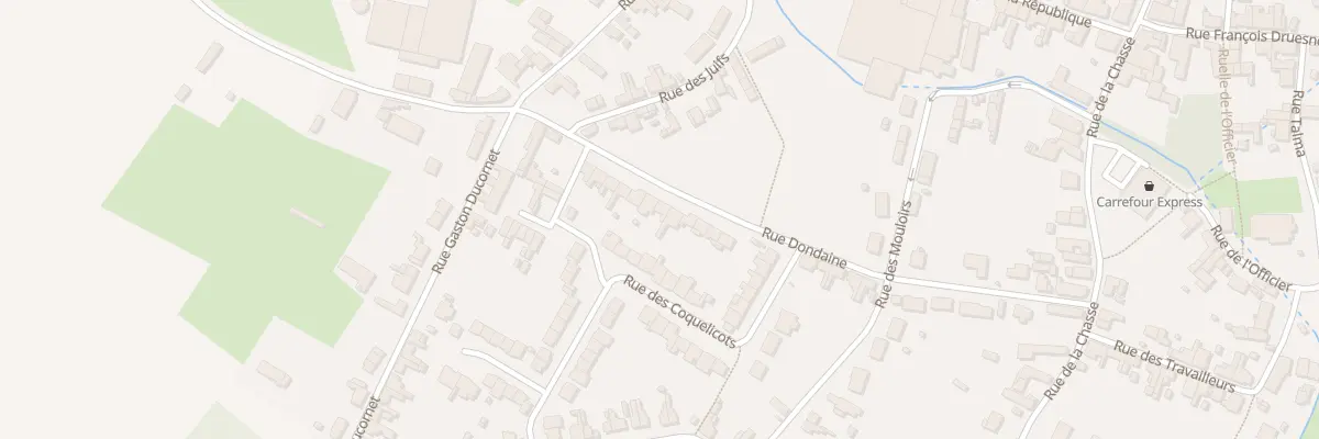 Plan du 25 Rue Dondaine à Poix-du-Nord