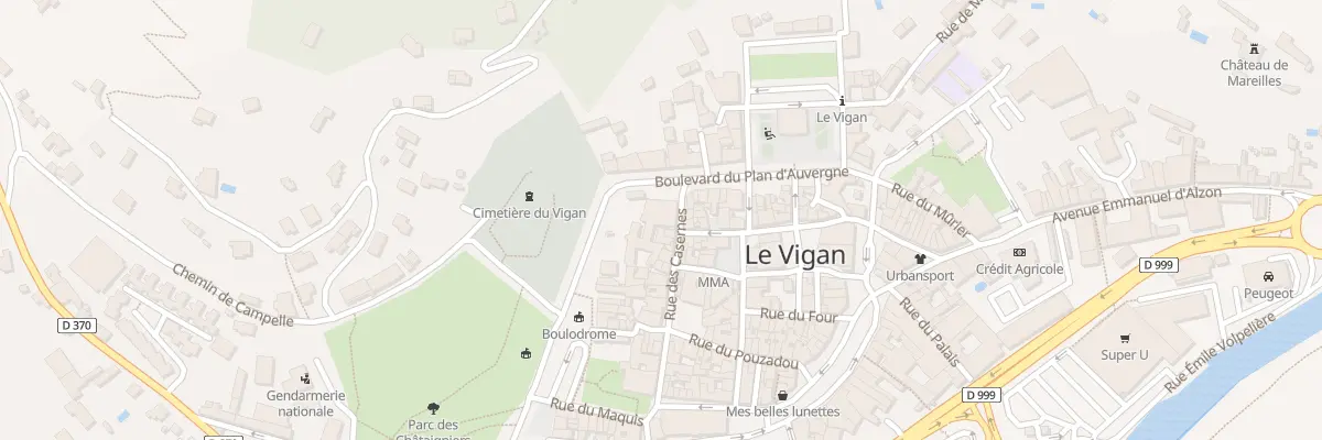 Plan du 2B Rue des Casernes au Vigan