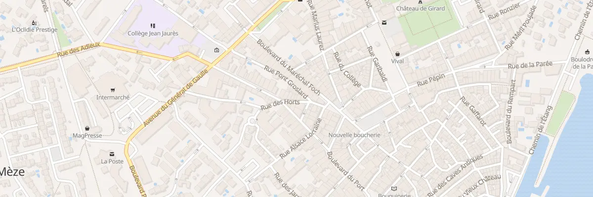 Plan du 6 Rue des Horts à Mèze