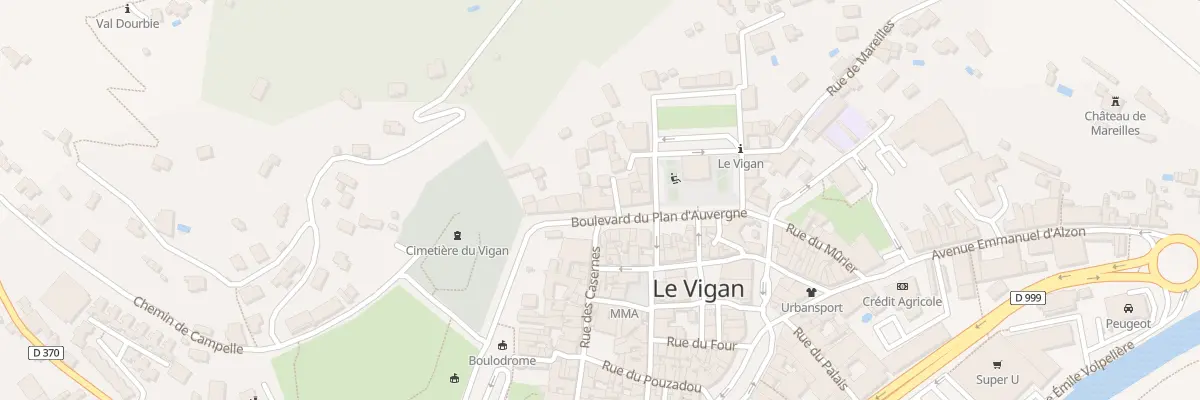 Plan du 12 Bd du Plan d’Auvergne au Vigan