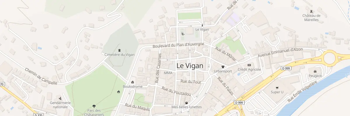 Plan du 4 Pas d’Auvergne au Vigan