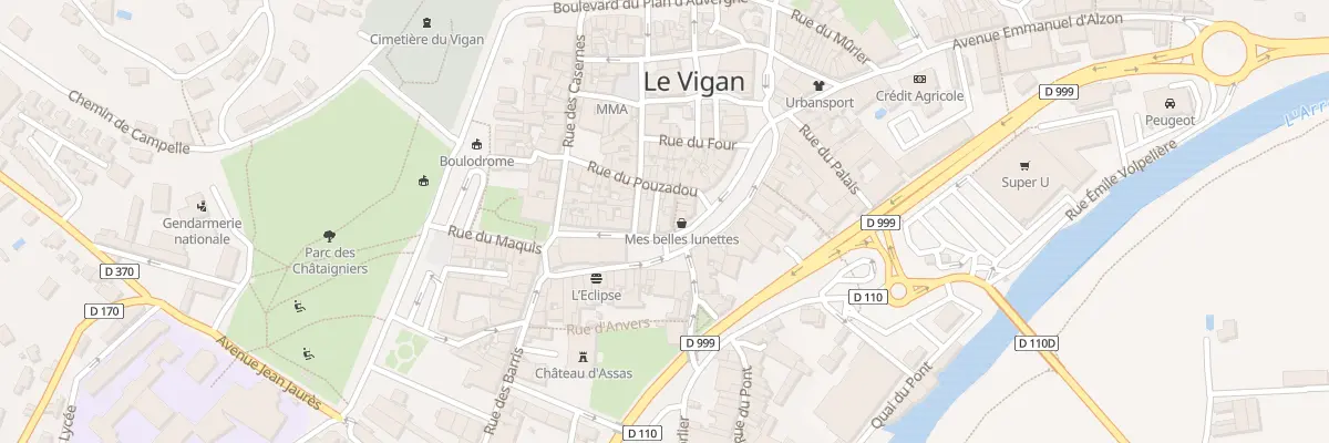 Plan du 3 Rue Neuve au Vigan