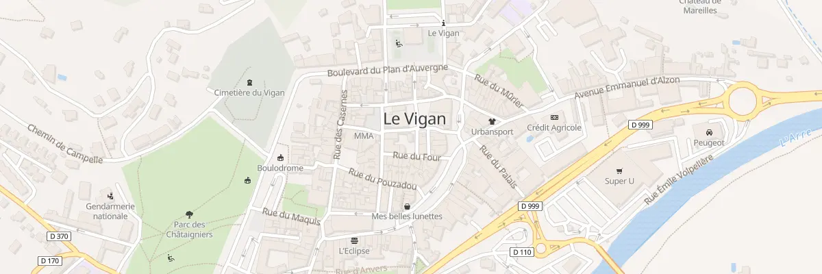 Plan du 7 Pl du Marché Triaire au Vigan