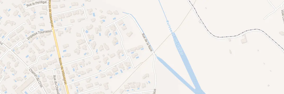 Plan du 33 Rue de la Raze à Mèze