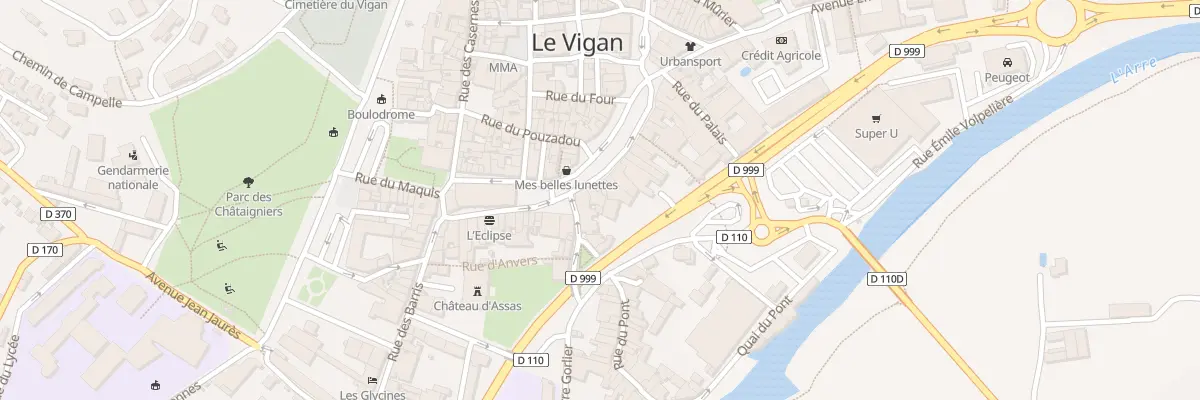 Plan du 16 Pl du Quai au Vigan