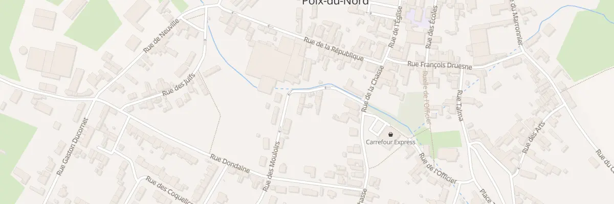 Plan du 13 Rue des Mouloirs à Poix-du-Nord