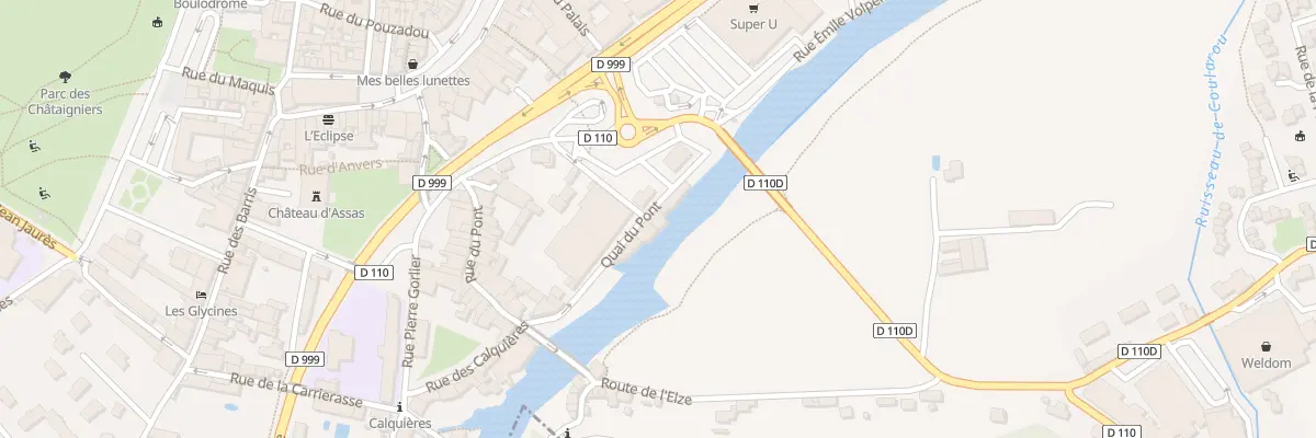 Plan du 12 Rue Quai du Pont au Vigan