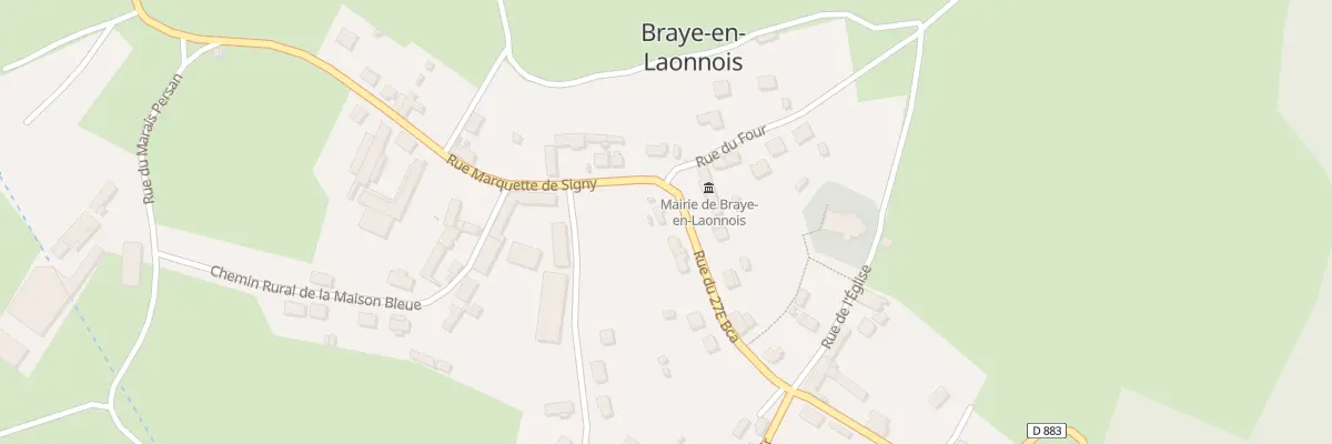Plan du 2 Rue du 27e Bca à Braye-en-Laonnois