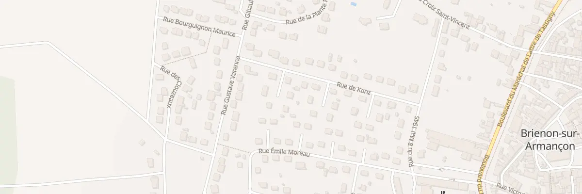 Plan du 34 Rue de Konz à Brienon-sur-Armançon