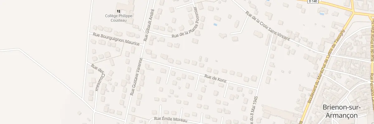 Plan du 19 Rue de Konz à Brienon-sur-Armançon