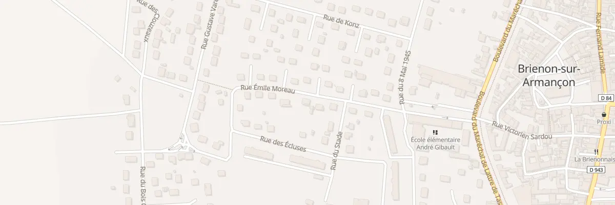 Plan du 10 Rue Emile Moreau à Brienon-sur-Armançon