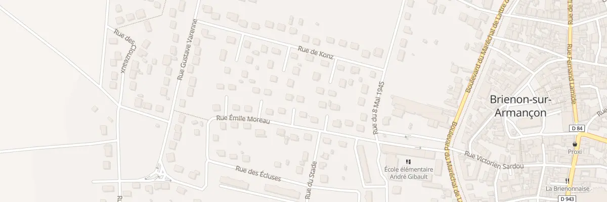 Plan du 15 Rue Emile Moreau à Brienon-sur-Armançon