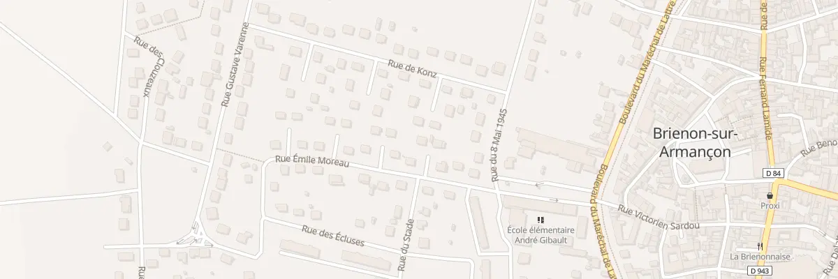 Plan du 9 Rue Emile Moreau à Brienon-sur-Armançon