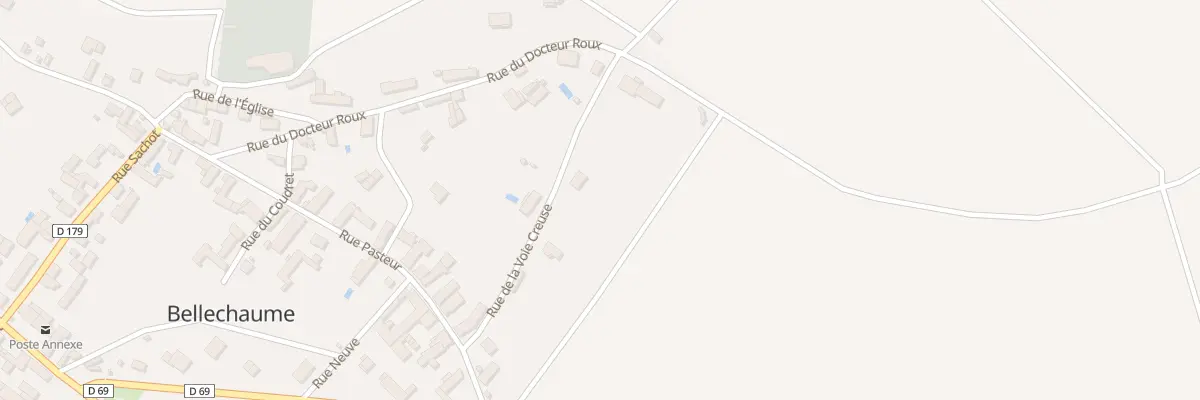 Plan du 10 Rue de la Voie Creuse à Bellechaume
