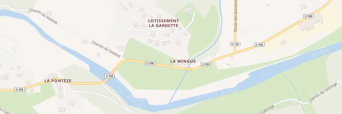 Plan du 5002 La Mingue à Bédouès-Cocurès