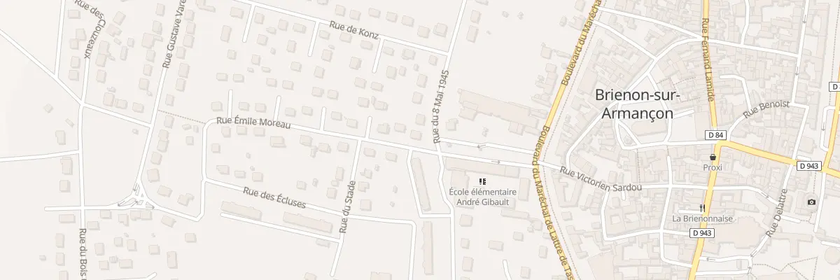 Plan du 1 Rue Emile Moreau à Brienon-sur-Armançon