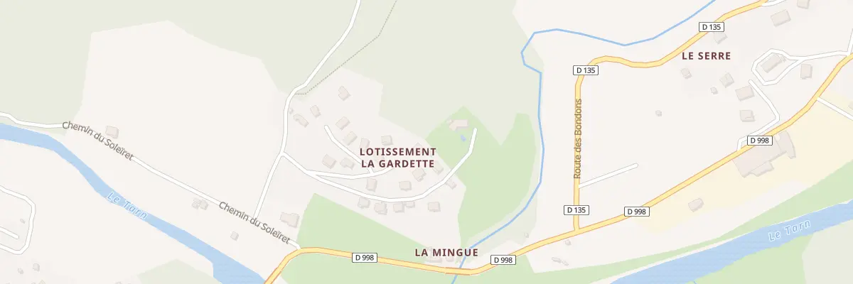 Plan du 5182 Che des Rouges à Bédouès-Cocurès