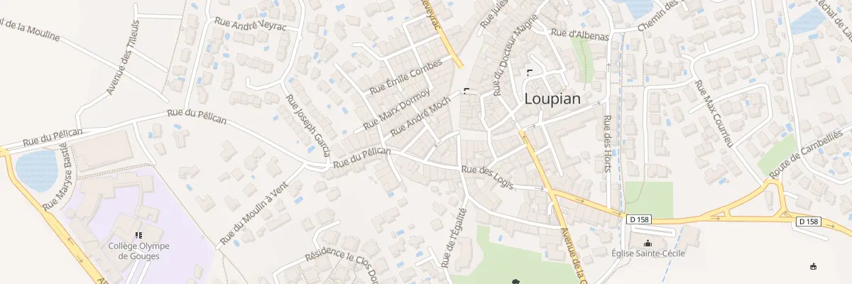 Plan du 8 Rue Emile Zola à Loupian