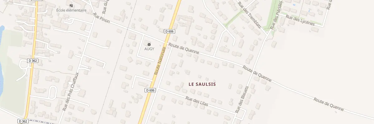 Plan du 2 Rte de Quenne à Augy
