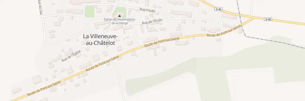 Plan du 9 Rte de Pont sur Seine à La Villeneuve-au-Châtelot