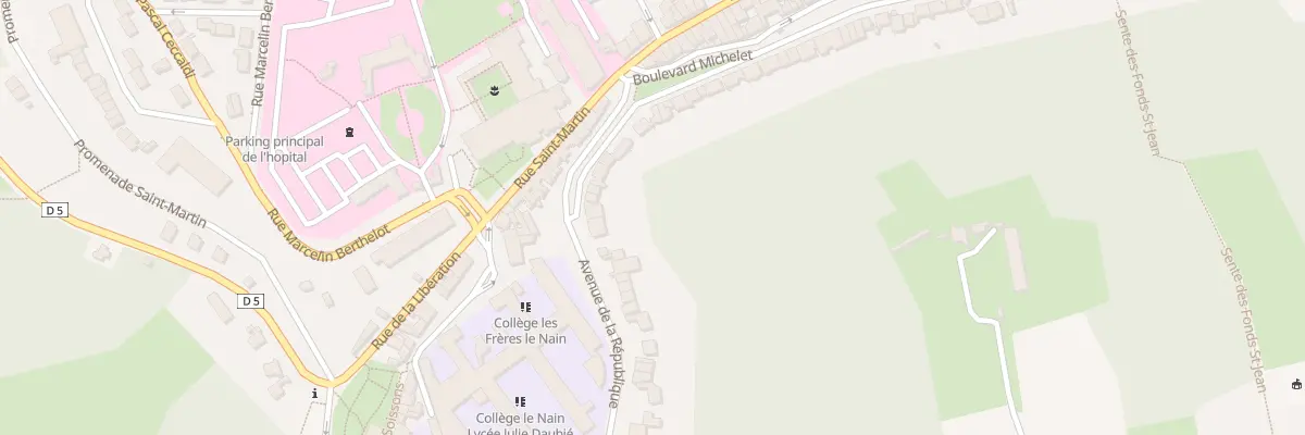 Plan du 1 Av de la République à Laon