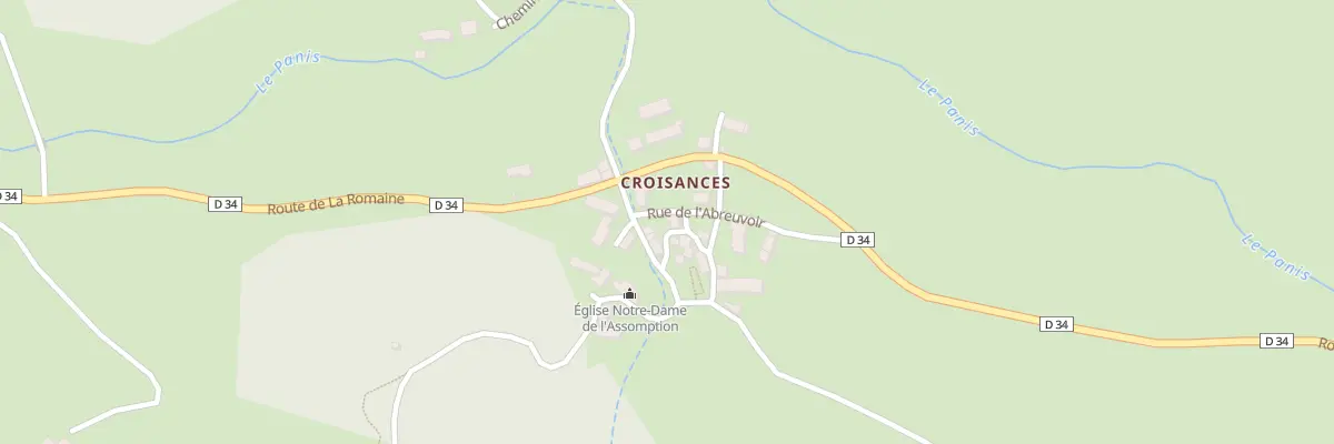 Plan du 5013 Le Bourg - Croisances à Thoras