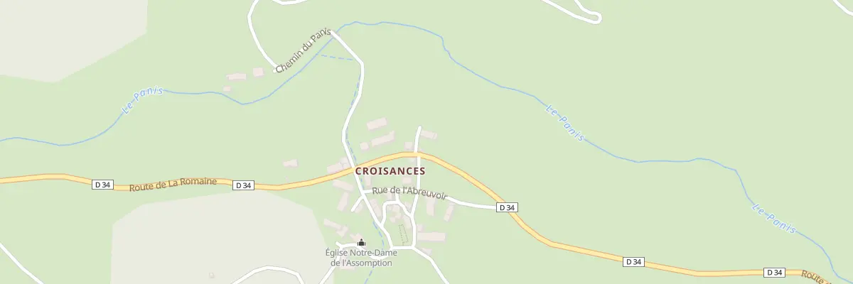 Plan du 5010 Le Bourg - Croisances à Thoras